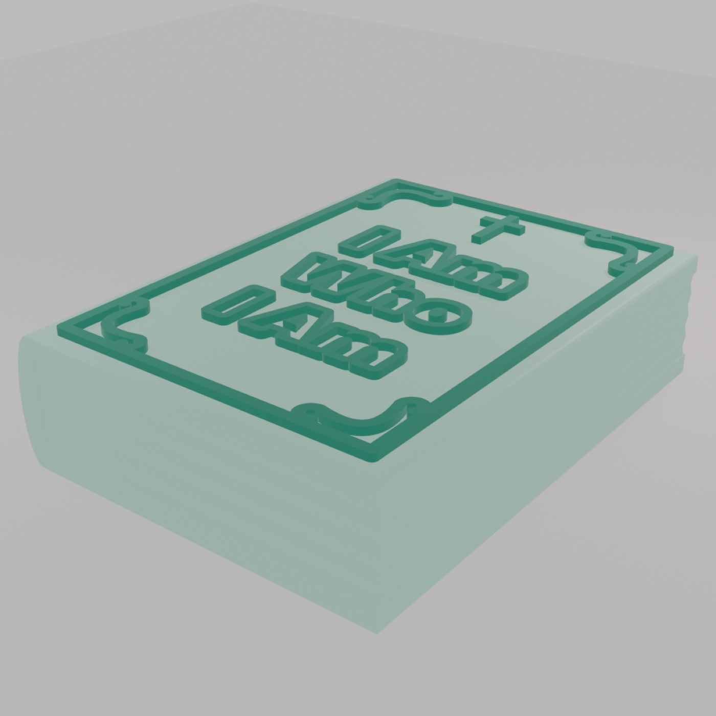 NFC 성경키링 파스텔 민트 3D 렌더