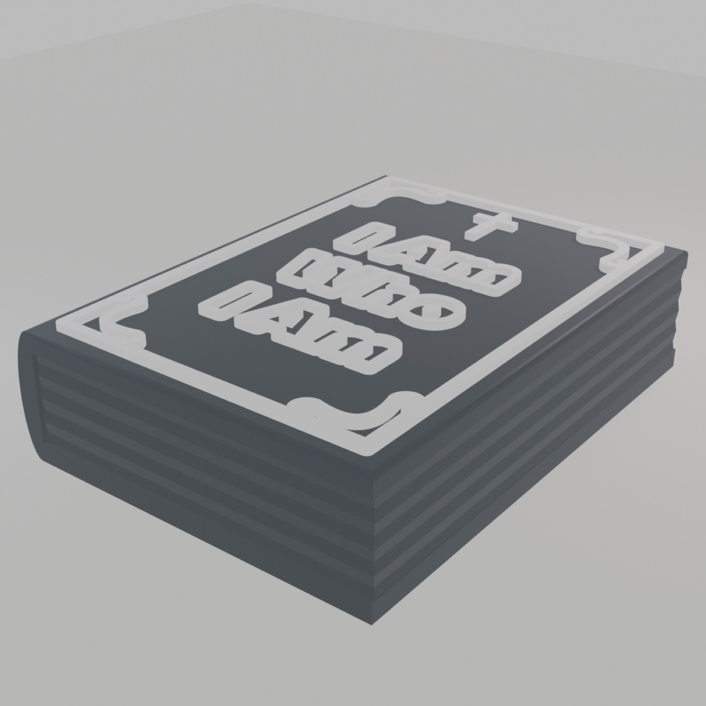 NFC 성경키링 다크그레이 3D 렌더