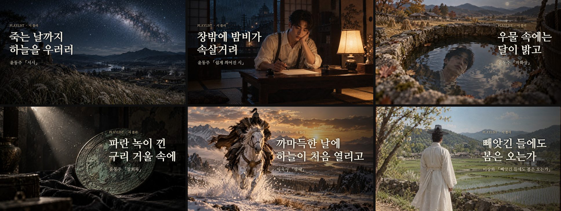 윤동주, 이육사, 이상화의 시로 만든 시(詩)플리 썸네일 6장